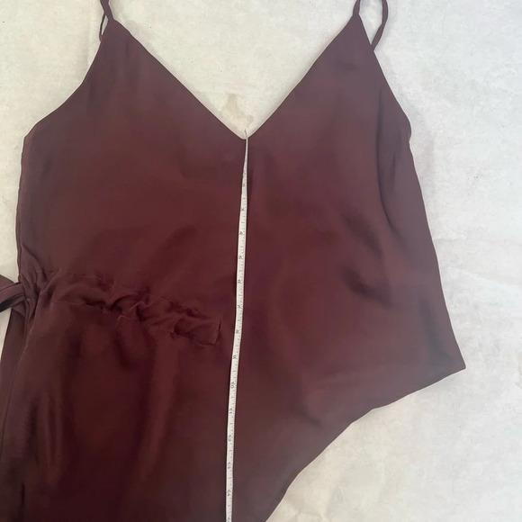 Guido Maria Kretschmer Satin Silky Brown Asymmetrical Camisole Top Size EU 38 M - Picture 5 of 8